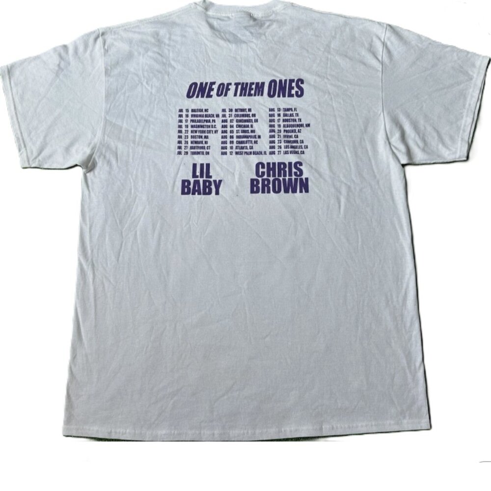 Chris Brown Lil Baby One Of Them Ones Tour T Shirt Adult Size 2XL NEW